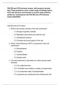 PAX RN and LPN entrance exams. with answers (answer key) These questions cover a wide range of biology topics, from cell structure and function to human body systems, perfect for reviewing for the PAX RN and LPN entrance exams.2024/2025