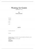 Notes of Waiting For Godot 