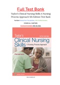 Taylor’s Clinical Nursing Skills A Nursing Process Approach 5th Edition Test Bank