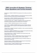 D081 Innovative & Strategic Thinking Exam Questions and Correct Answers