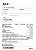 AQA GCSE GEOGRAPHY Paper 2 Challenges in the human environment 8035-2-QP-Geography-G-5Jun24