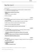 EDR 610 Quiz 2 - Question with Which of the following reflects the general purpose of a literature review? 2. A review of related literature will typically enable the investigator to do all of the following EXCEPT 3. Which is NOT a recommended step in con