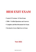 HESI EXIT EXAM 2021