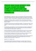 PRAXIS 5008 EXAM NEWEST 2024 ACTUAL EXAM TESTBANK COMPLETE QUESTIONS AND CORRECT ANSWERS (ALREADY GRADED A+)