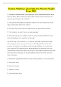 Truncus Arteriosus Questions And Answers NCLEX Exam 2022