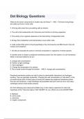 Dat Biology Questions and Answers 2024/2025( A+ GRADED 100% VERIFIED).