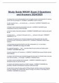 Study Guide WX301 Exam 2 Questions and Answers 2024/2025