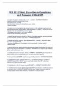 WX 301 FINAL State Exam Questions and Answers 2024/2025