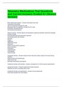 Telemetry Medications Test Questions and Correct Answers Graded A+ (Newest Version)