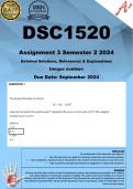 DSC1520 Assignment 3 (COMPLETE ANSWERS) Semester 2 2024