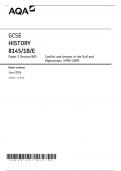 AQA GCSE HISTORY 8145/1B/E Paper 1 Section B/E: Conflict and tension in the Gulf and Afghanistan, 1990–2009 Mark scheme June 2024 Version: 1.0 Final