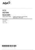 AQA GCSE HISTORY 8145/1B/E Paper 1 Section B/E: Conflict and tension in the Gulf and Afghanistan, 1990–2009 Mark scheme June 2024 Version: 1.0 Final