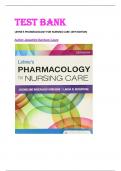 TEST BANK LEHNE'S PHARMACOLOGY FOR NURSING CARE 10TH EDITION  Author: Jacqueline Burchum| Laura