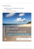 TEST BANK FOR Health Promotion Throughout the Life Span, 10th Edition (Kudzma 2024) |Complete Study Guide| Grade A+.