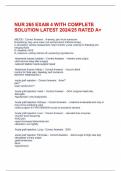 NUR 265 EXAM 4 WITH COMPLETE SOLUTION LATEST 2024/25 RATED A+