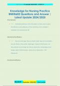 Knowledge for Nursing Practice  BNKN602 Questions and Answer |  Latest Update 2024/2025