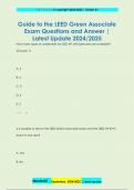 Guide to the LEED Green Associate  Exam Questions and Answer |  Latest Update 2024/2025