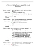 NR 511 MIDTERM EXAM – QUESTION AND ANSWERS