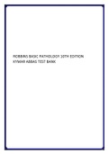 Robbins Basic Pathology 10th Edition Kymar Abbas Test Bank..