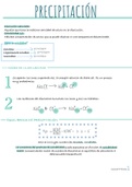 Precipitación. Química bachillerato/selectividad apuntes