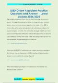 LEED Green Associate Practice  Questions and Answer | Latest  Update 2024/2025