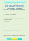 LEED Green Associate Sample  Exam Questions and Answer |  Latest Update 2024/2025