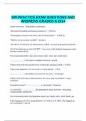 SPI PRACTICE EXAM QUESTIONS AND ANSWERS GRADED A 2024