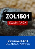 ZOL1501 - EXAM PACK (2022)