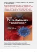 Applied Pathophysiology A Conceptual Approach to the Mechanisms of Disease 3rd Edition Test Bank | Complete Guide