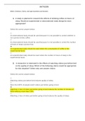 Exam (elaborations) MATH 225N WEEK 1 EVIDENCE, CLAIMS, AND TYPES QUESTIONS AND ANSWERS Week 1 Evidence, Claims, and types Questions and Answers 1. A study is planned to research the effects of drinking coffee on hours of sleep. Would an experimental or ob