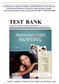 Test Bank for Maternal Child Nursing, 6th Edition (McKinney, 2022), Chapter 1-55 All Chapters.pdf