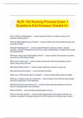  NUR 152 Nursing Process Exam 1 Questions And Answers Graded A+.