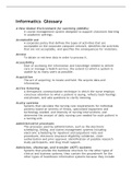 Informatics Glossary