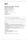 ocr GCSE Mathematics (J560-03) Question Paper June2024