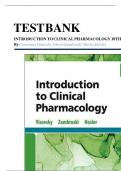 Test Bank - Introduction to Clinical Pharmacology 11th Edition(Visovsky, 2024 ) Chapter 1-20|All chapters