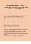 AP Chemistry Chapter 1 - Matter & Measurement Zumdahl, Zumdahl Chemistry Chapter 2 Exam Study Guide.