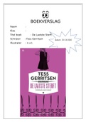 Boekverslag De laatste sterft - Tess Gerritsen