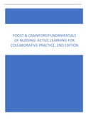 YOOST & CRAWFORD  FUNDAMENTALS OF NURSING: ACTIVE LEARNING FOR COLLABORATIVE  PRACTICE 2ND EDITION