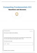 IC3 COMPUTER FUNDAMENTALS TEST 1 QUESTIONS AND ANSWERS