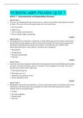 NURSING 6005 PHARM QUIZ 7 | GRADED