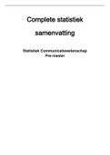 Complete samenvatting Statistiek Communicatiewetenschap