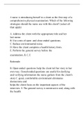 NUR 304 Health Assessment ATI EXAM 1 Questions and Answers Complete Solution.