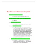 NUR 2180 Physical Assessment Module 9 Quiz Study Guide LATEST 2021/2022