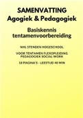 Basiskennis samenvatting Pedagogiek en Agogiek - Tentamenvoorbereiding - Geschreven Feb. 2022