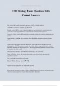 C200 Strategy Exam Questions With Correct Answers