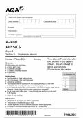 2024 AQA A-LEVEL PHYSICS PAPER 3 SECTION B ENGINEERING PHYSICS INCLUDING MARK SCHEME