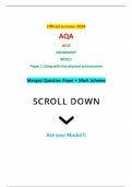 Official summer 2024 AQA GCSE GEOGRAPHY 8035/1 Paper 1 Living with the physical environment Merged Question Paper + Mark Scheme