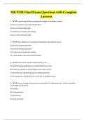 MGT320 Final Exam Questions with Complete Answers