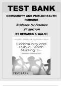 TEST BANK FOR COMMUNITY AND PUBLIC HEALTH NURSING Evidence for Practice 4TH EDITION BY ROSANNA DEMARCO 2024