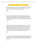 HESI Dosage Calculation -  Practice Exam